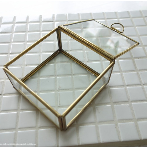 真鍮ジュエリーケース アクセサリーケース ショーケース ガラス