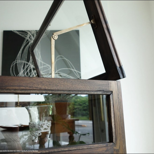 アンティーク ガラスケース 棚 ディスプレイ 飾り棚 無垢材 y29 アンティーク・レトロ調 ガラスケースW900mm 木製風 チーク