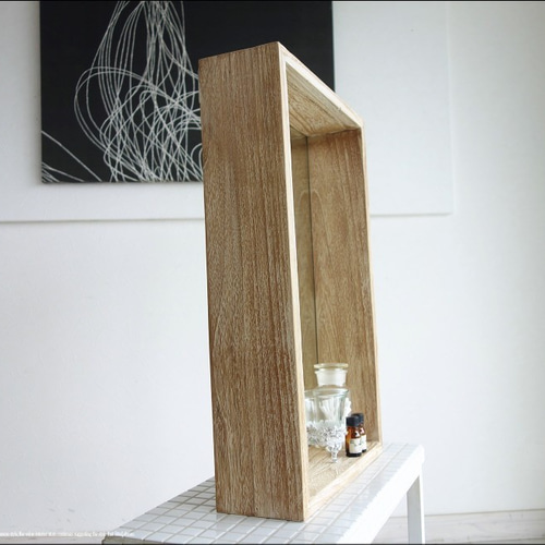 チーク総無垢 ウォールシェルフミラーWW60cm 鏡 ナチュラル チーク総無垢 ウォールシェルフミラーWW60cm 鏡 ナチュラル