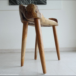 総無垢材 プリミティブチークチェアN イス 椅子 新品 ベンチ 木製チェアー 天然木 手作り ナチュラル 素朴 送料無料 4枚目の画像