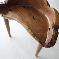 総無垢材 プリミティブチークチェアN イス 椅子 新品 ベンチ 木製チェアー 天然木 手作り ナチュラル 素朴 送料無料 5枚目の画像