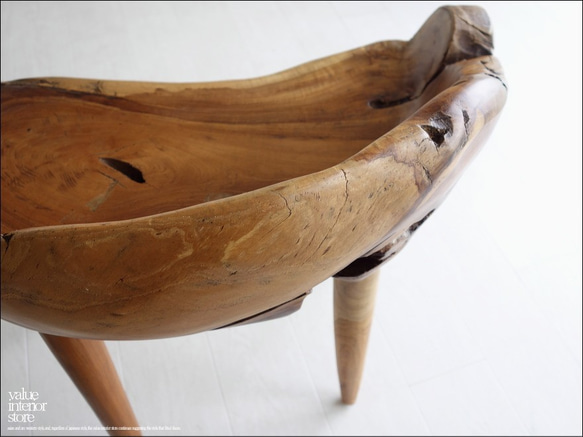 総無垢材 プリミティブチークチェアN イス 椅子 新品 ベンチ 木製チェアー 天然木 手作り ナチュラル 素朴 送料無料 8枚目の画像