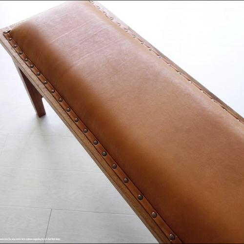 オールドチークレザーベンチLB115 本皮 長椅子 古材家具 二人 オールドチークレザーベンチLB115 本皮 長椅子 古材家具 二人