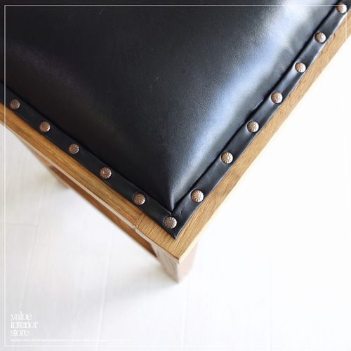 オールドチークレザーベンチBK115 本皮 長椅子 古材家具 二人 オールドチークレザーベンチBK115 本皮 長椅子 古材家具 二人