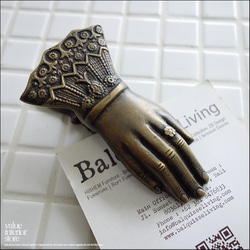 淑女のハンドクリップL 真鍮製クリップ レタークリップ 壁掛け