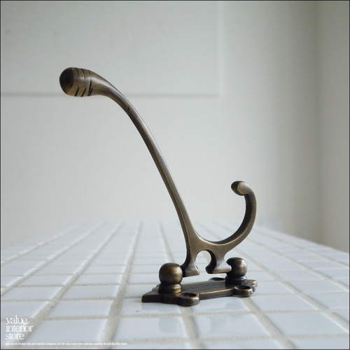 真鍮ウォールフック007 可動式ブラスフック レトロ 壁掛ウォール