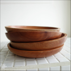 サークルトレイM 小物入れ 木皿 平皿 ウッドディッシュ コイントレイ 和風 ナチュラル 天然木 ウッドトレイ 木製 3枚目の画像