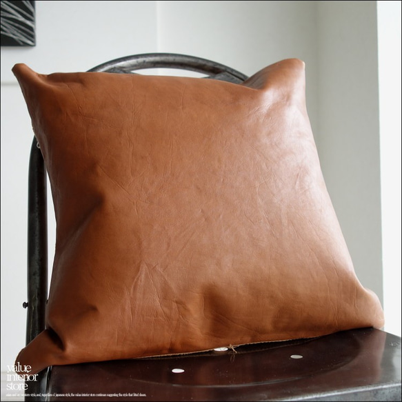 アルゼンチン製牛本革ハラココンビネーションクッションカバー