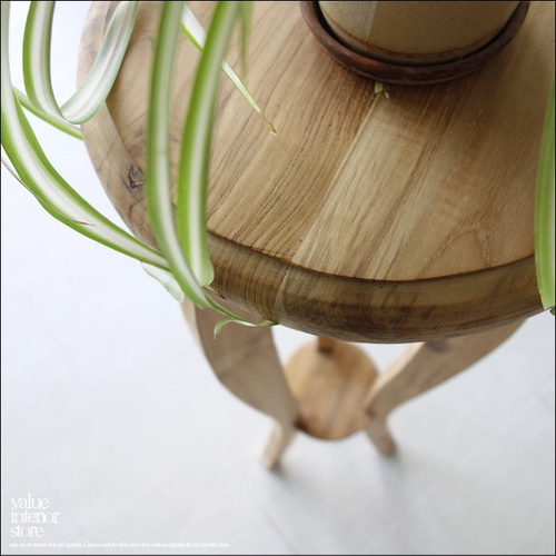 木製無垢材 チーク材◾️彫刻デザイン サイドテーブル 飾り台 花台 ディスプレイ台 TeakwoodSidetable_11_1200x630.