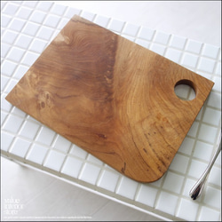 チークカッティングボード25N まな板 キッチン用品 一枚板 調理用 天然木 銘木 ナチュラル 木製 シンプル 無垢 1枚目の画像