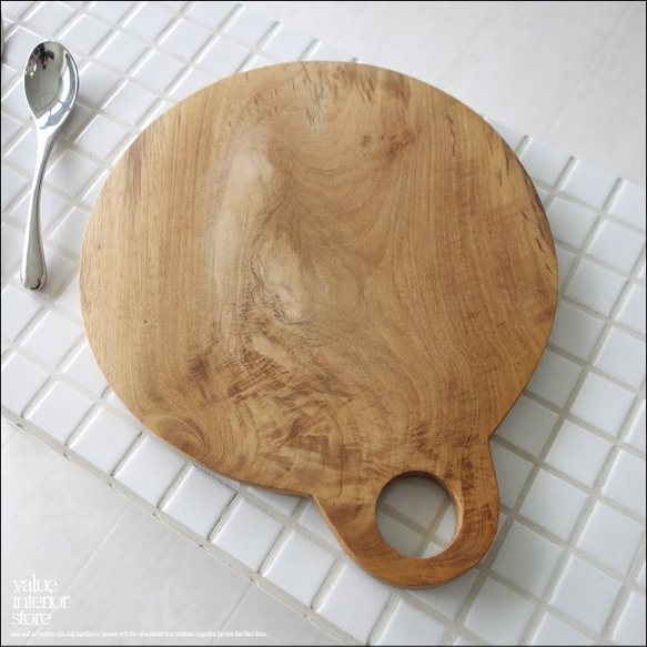 チークカッティングボードOV まな板 キッチン用品 一枚板 調理用 天然木 銘木 ナチュラル シンプル 無垢 天然オイル 4枚目の画像