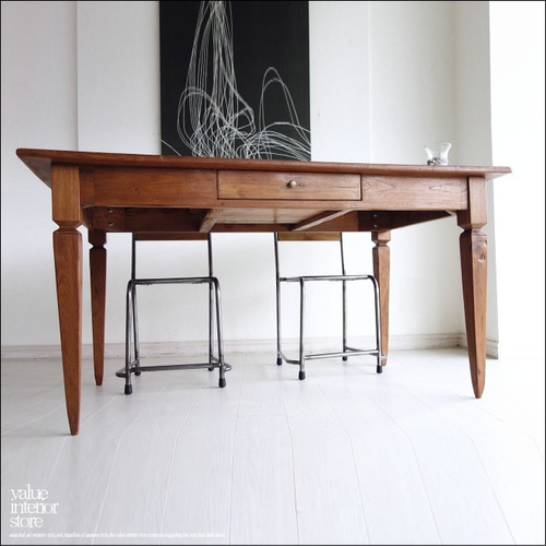 チーク無垢材 ヴィンテージテーブルf デスク 机 アンティーク