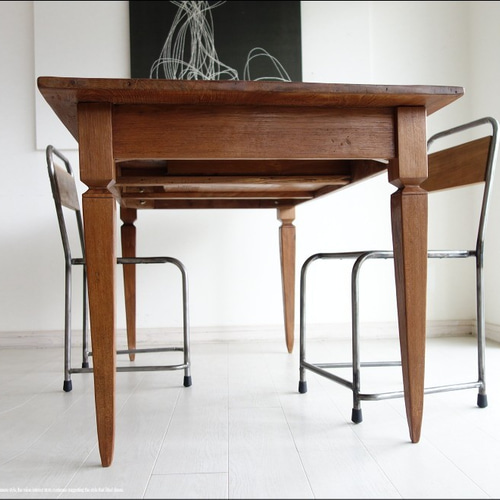 チーク無垢材 ヴィンテージテーブルf デスク 机 アンティーク