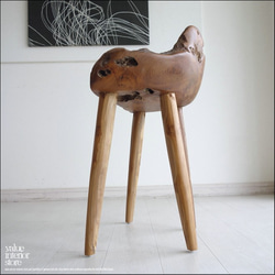 総無垢材 プリミティブチークチェアN/1 イス 椅子 新品 ベンチ 木製チェアー 天然木 手作り ナチュラル 素朴 銘木 3枚目の画像