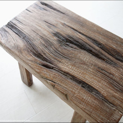 プリミティブオールドチークベンチ E1 椅子 スツール 古材家具 一枚板 総無垢 ナチュラル 椅子 イス チェア 7枚目の画像