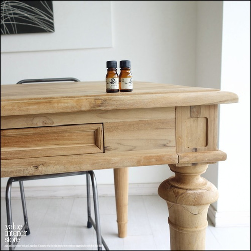 チーク総無垢 ダイニングテーブルREA 食卓テーブル デスク 手作り 机