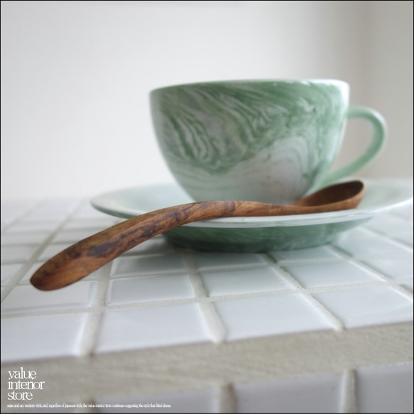 無垢材 ティースプーン ナチュラル 木製スプーン コーヒースプーン カトラリー 手作り チーク材 銘木 小さじ ウッド 2枚目の画像