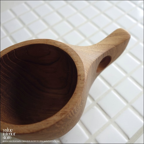 チークカップRis コーヒーカップ 木のコップ マグカップ 木製カップ ティーカップ 木製食器 新品 ナチュラル 手作り 2枚目の画像