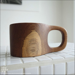 チークカップgran コーヒーカップ 木のコップ マグカップ 木製カップ ティーカップ 木製食器 新品 ナチュラル 1枚目の画像