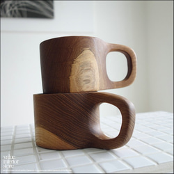 チークカップgran コーヒーカップ 木のコップ マグカップ 木製カップ ティーカップ 木製食器 新品 ナチュラル 3枚目の画像