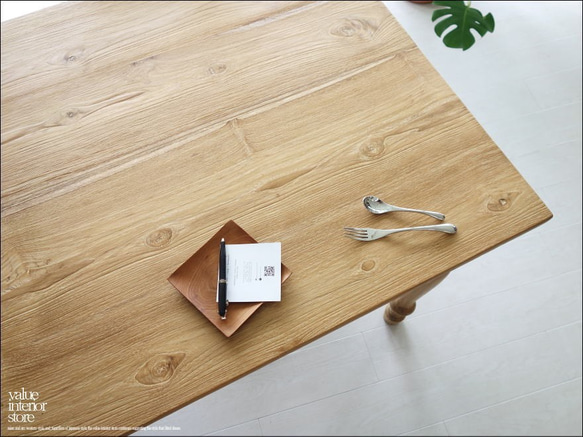 チーク無垢材 ダイニングテーブルBOL 食卓テーブル 机 チーク材 手作り 天然木 ナチュラル 世界三大銘木 古材家具 7枚目の画像
