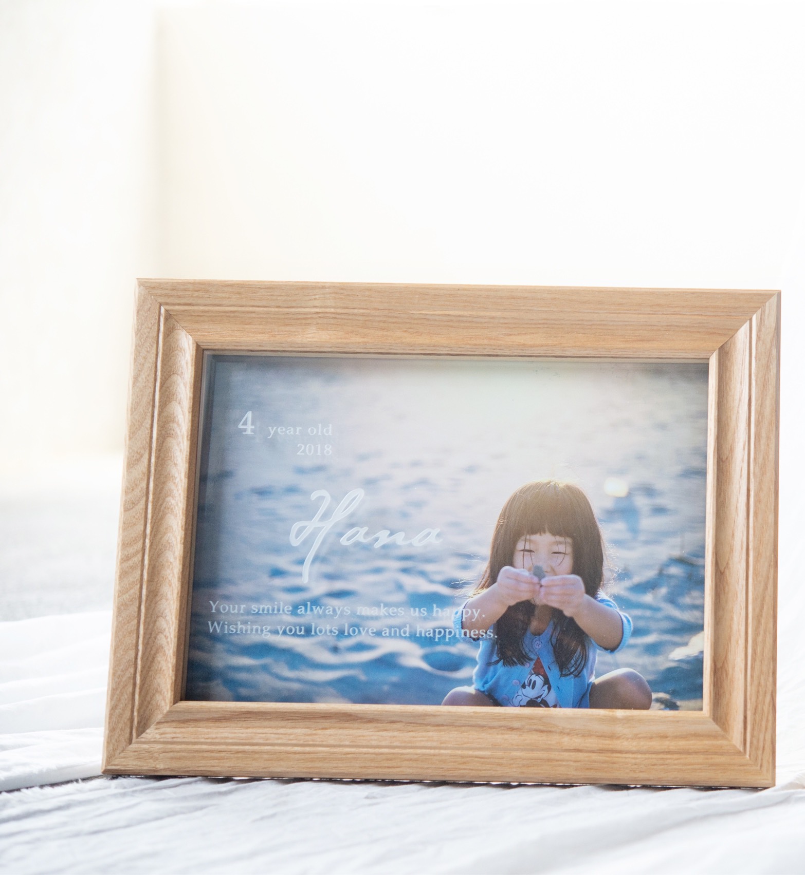 【celebration Photoframe】A4写真　無垢材フレーム　サンドブラスト