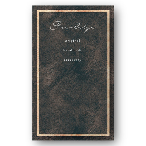 アンティークブラウン】アクセサリー台紙 名刺 ショップカード 制作