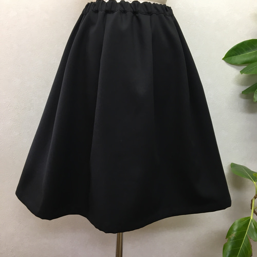 お式にも♪リバーシブルタックギャザースカート＊ブラック&ホット