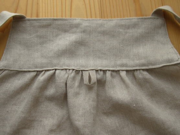 《再販×117》リネンギャザークロス*フルエプロン 4枚目の画像