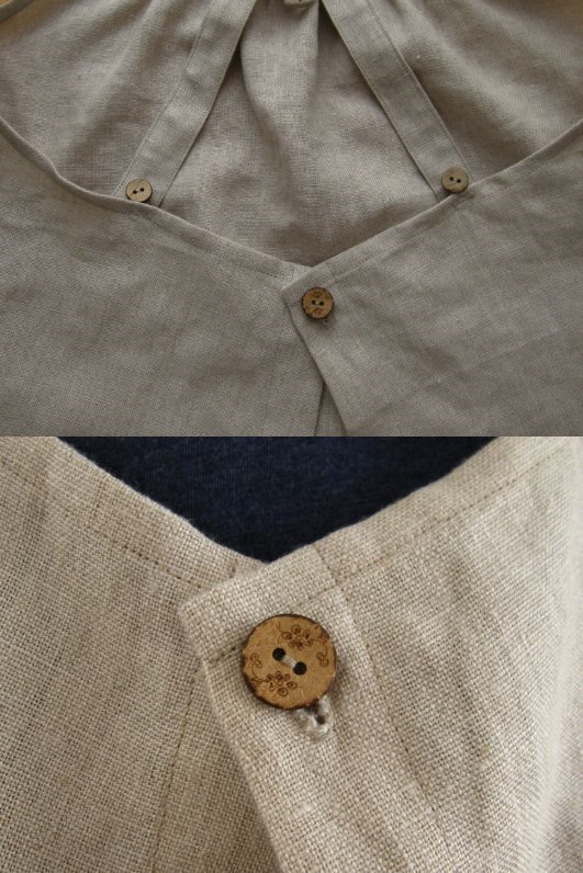 《再販×117》リネンギャザークロス*フルエプロン 5枚目の画像