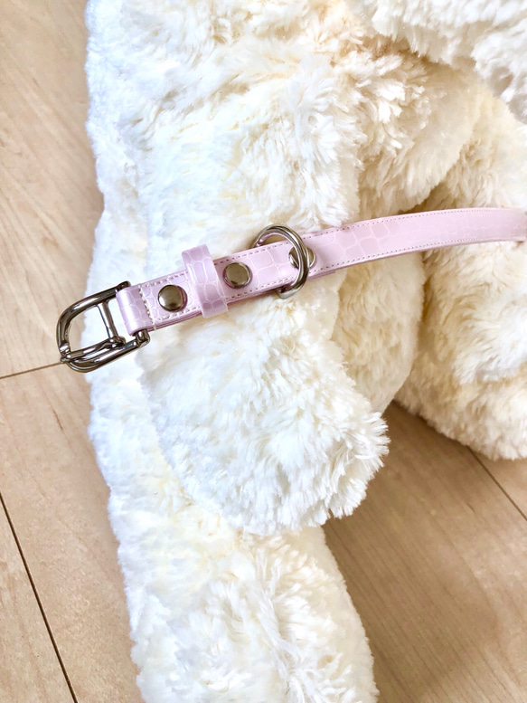 犬 ワンコ用 首輪 小型から中型用 ピンク 5枚目の画像