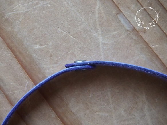 首輪型の迷子札（紫） 2枚目の画像