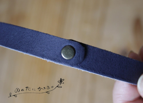 首輪型の迷子札（紺） 2枚目の画像