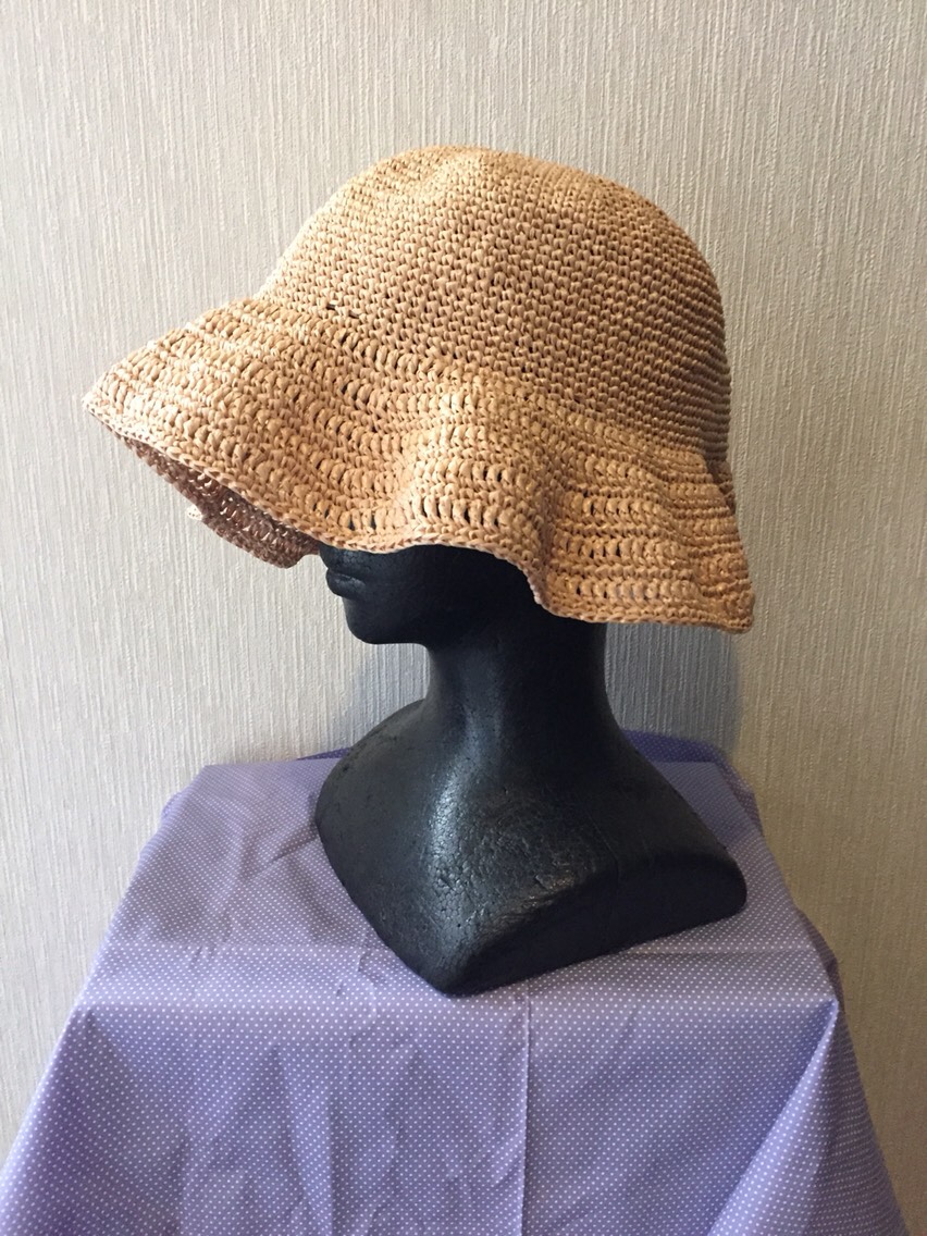 受注制作 親子でお揃いつば広帽子(子供用:約54㎝) 送料無料