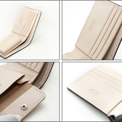 栃木レザー手染めのトラディショナルな厚革折財布　BKS001-BK 5枚目の画像