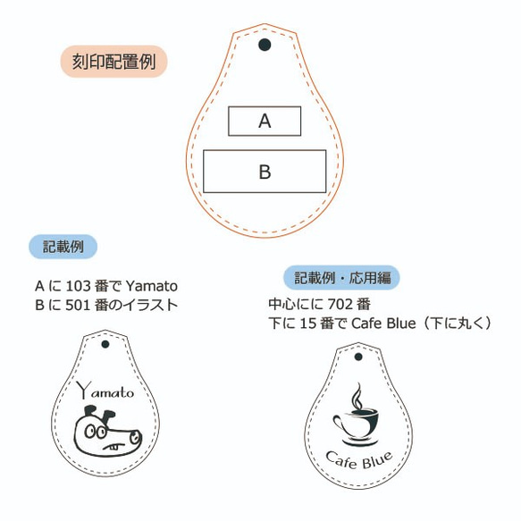 ゆいみ様専用2個のお値段です！【送料無料】【両面刻印】（レーザー刻印）タンニン革キーリング　BKKR002 9枚目の画像