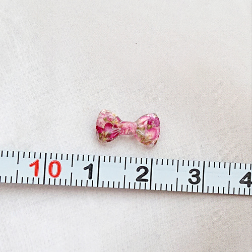 リボン ネイル ピンク キラキラ パーツ 立体 ハンドメイド 3D