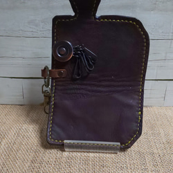 革仕様手縫いキーケース 5枚目の画像