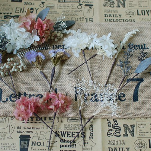 ♥プリザ＆ドライフラワーのヘッドドレス♥ hd-27 ヘッドドレス