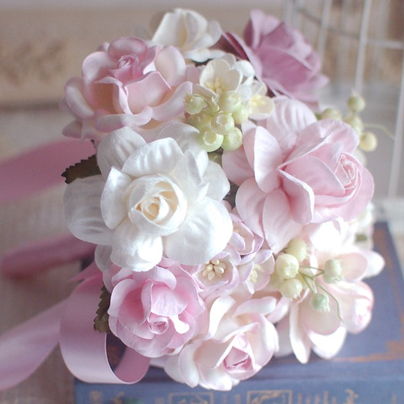 【新作】♥ご結婚一年目の記念日♡プレゼントに～紙婚式のブーケ♥　kbu-12 3枚目の画像