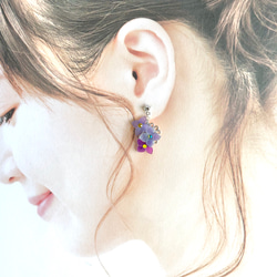 顏色會隨著溫度變化嗎？ ！繡球花銀三朵耳環 浸花 第10張的照片