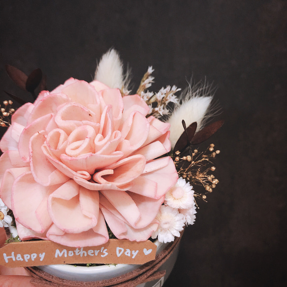 母親節索拉大理花桌花 乾燥花 永生花 母親節花禮 第4張的照片