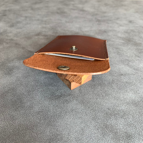 レザークラフト　ハンドメイド　カービング　コンパクト　財布　名刺　カードケース cea0823e2adbff695632d349fe7e58