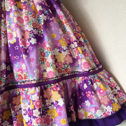 桜吹雪ドレス紫 ネックレスセット 3枚目の画像