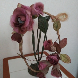 リース〈薔薇　ラズベリーレッド色〉 5枚目の画像