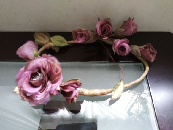 リース〈薔薇　ラズベリーレッド色〉 7枚目の画像