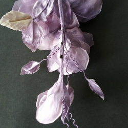 ウェディング　お花のアクセサリー　（ドレス飾り、髪飾り）　パープル 7枚目の画像