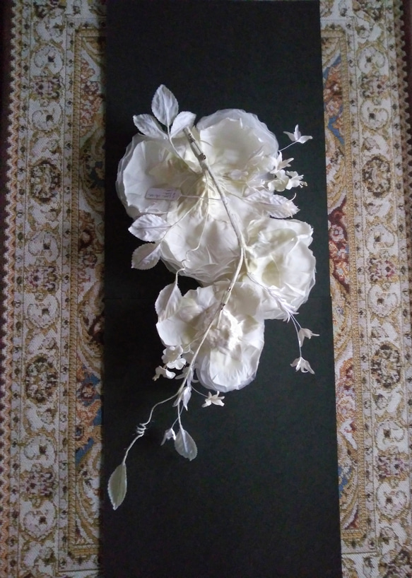 ウェディング　ドレスフラワー薔薇〈きなり〉 7枚目の画像