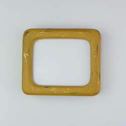 木製額縁　ハンドメイド　オリジナルフレーム　一点物　隅丸（黄） 1枚目の画像