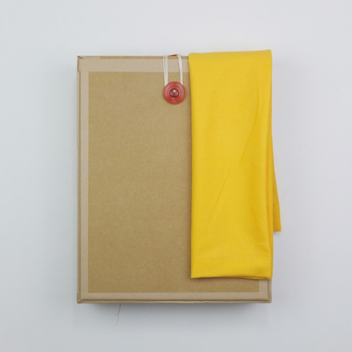 段ボール差し箱、黄袋セット ポストカード、0号サイズ以下の額縁用